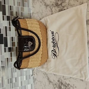 Brighton straw woven purse